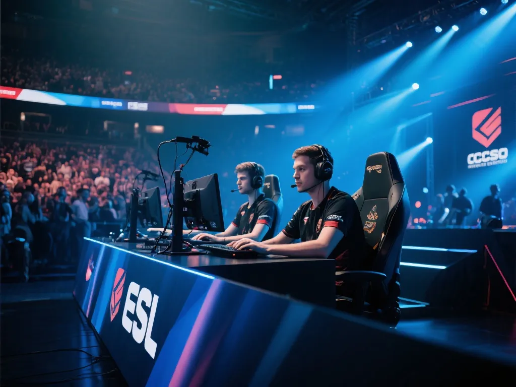 ESL赛场CSGO国际战队激烈对抗